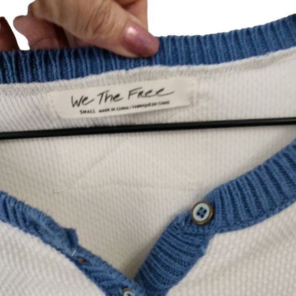 Free People Exposed Seam Thermal To The Woods  Henley Top in Light Combo - Picture 9 of 10